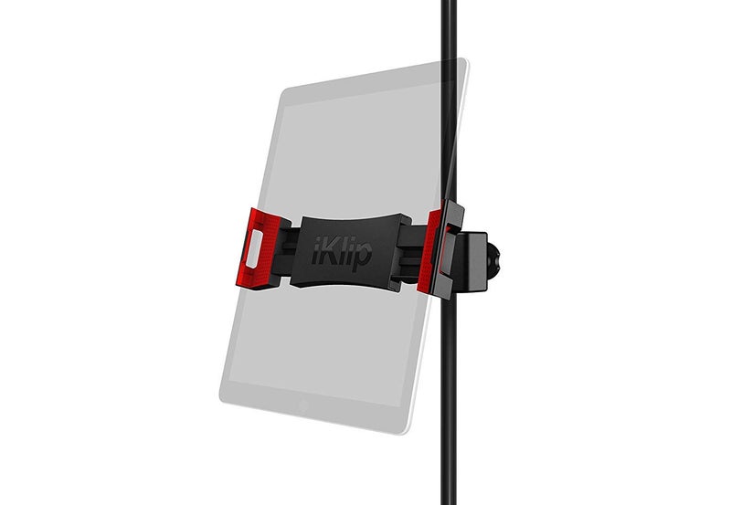 IK Multimedia iKlip 3 Deluxe Universal iPad, Stand mounts, 360 Degree Swivel, Soft-Touch Rubber Grip, Easy Insertion, Rotation, Rugged thermoplastic Design, fits 7â€-12. 1â€ Tablet, Poles to 1.2" Wide - Image 3